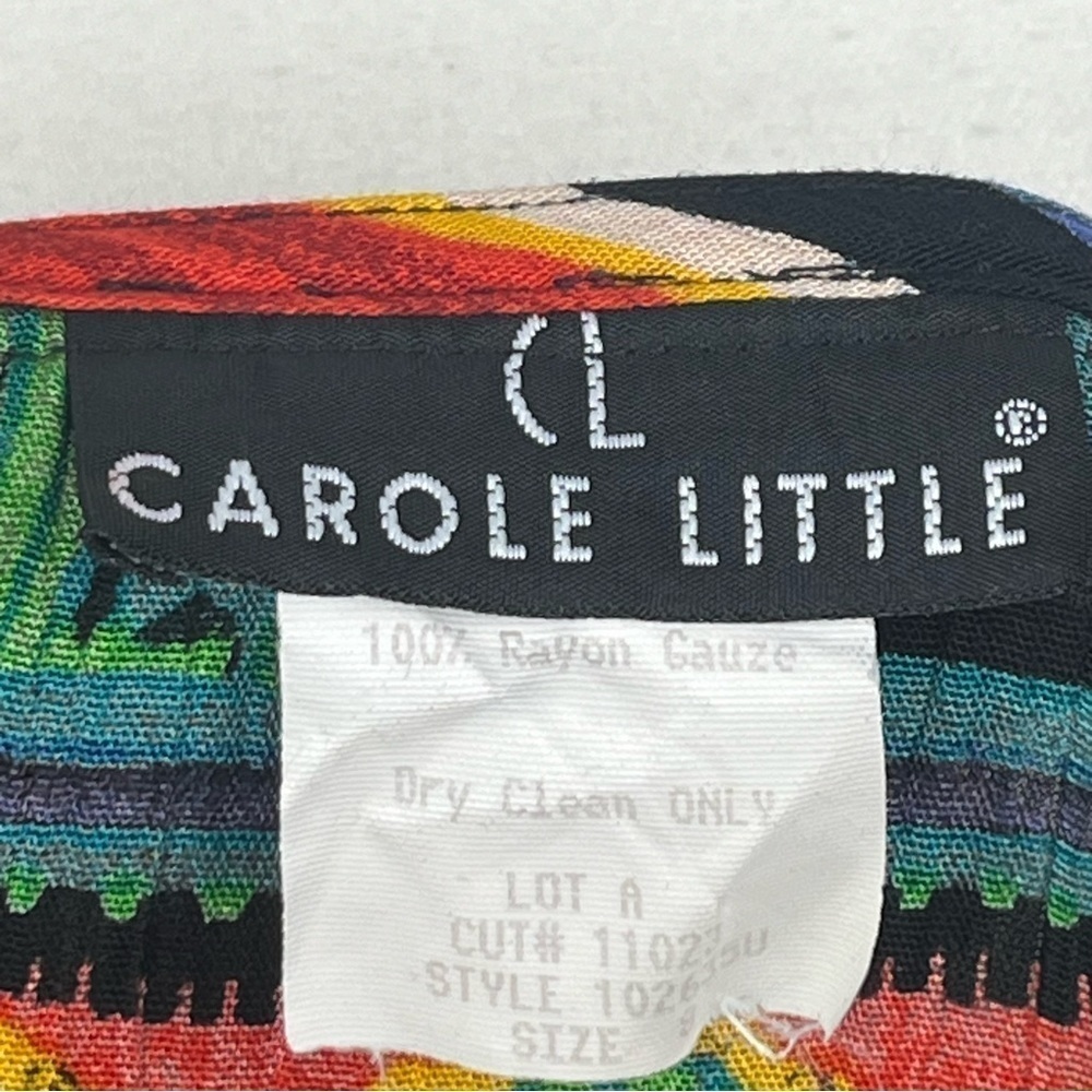 Carole Little Vintage 80’s tropical animal print dolman sleeve top, size 8. - Picture 8 of 9